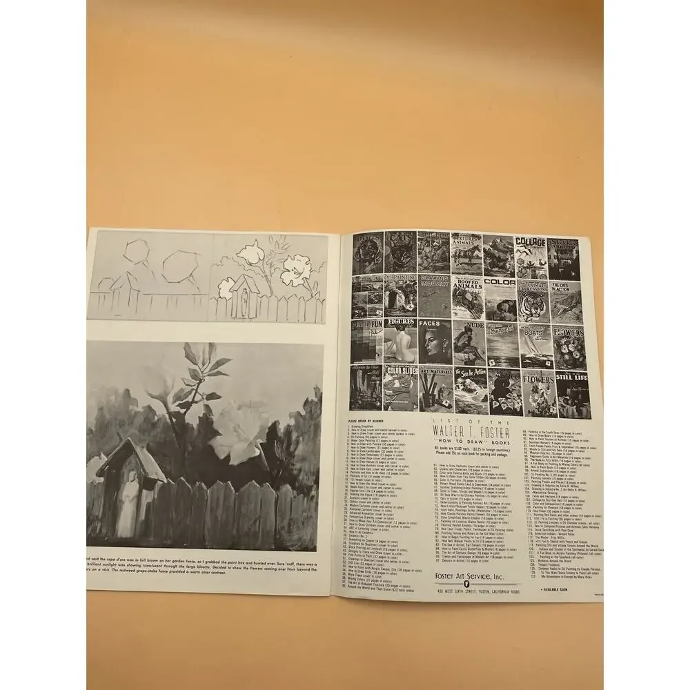 WALTER T. FOSTER ART BOOK, HOW CLAUDE PARSONS PAINTS FLOWERS,